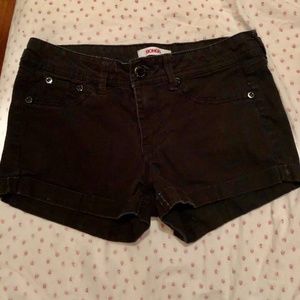 Bongo low rise black jean shorts